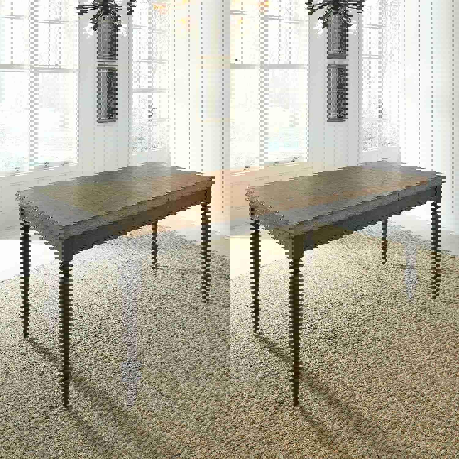 Harvest Home - Rectangular Leg Table - Light Brown