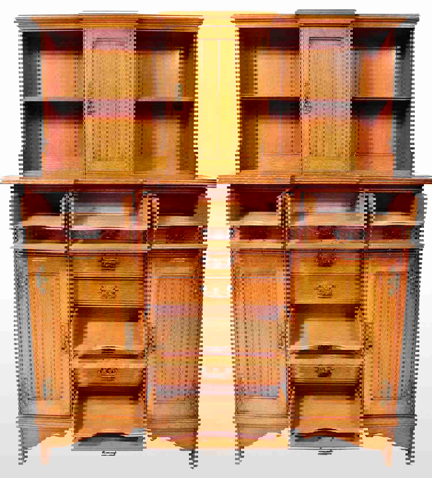 Antique Arts & Crafts Oak Sheet Music Cabinet, Circa 1890