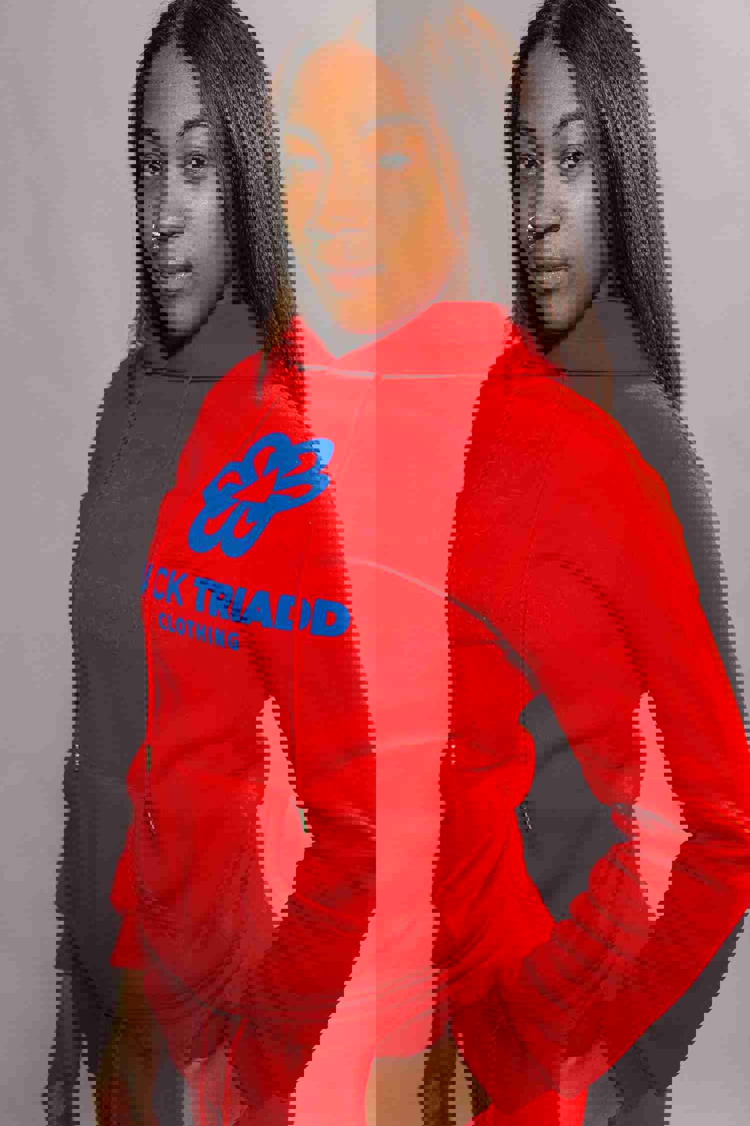 Red BTC Women's Gleam Hoodie Set
