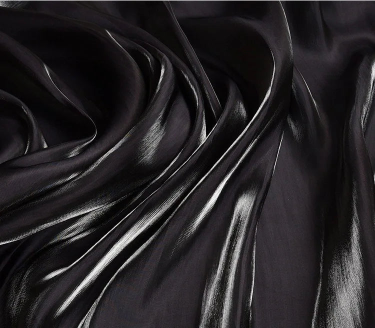 3/5/10m Glossy Silk Gradient Fabric - Shiny Polyester Holographic Dress Material