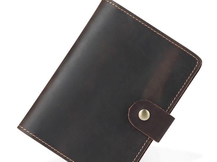 Cool Leather Men's Small Passport Wallet Slim Travel Wallets for Men
