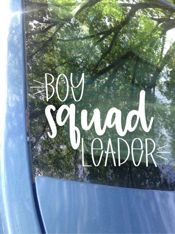 Boy Squad Leader Car Decal for Proud Moms of Boys