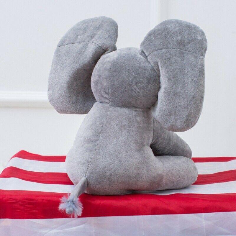 Peek-a-Boo Animated Talking and Singing Plush Elephant Stuffed Doll Toy for Baby