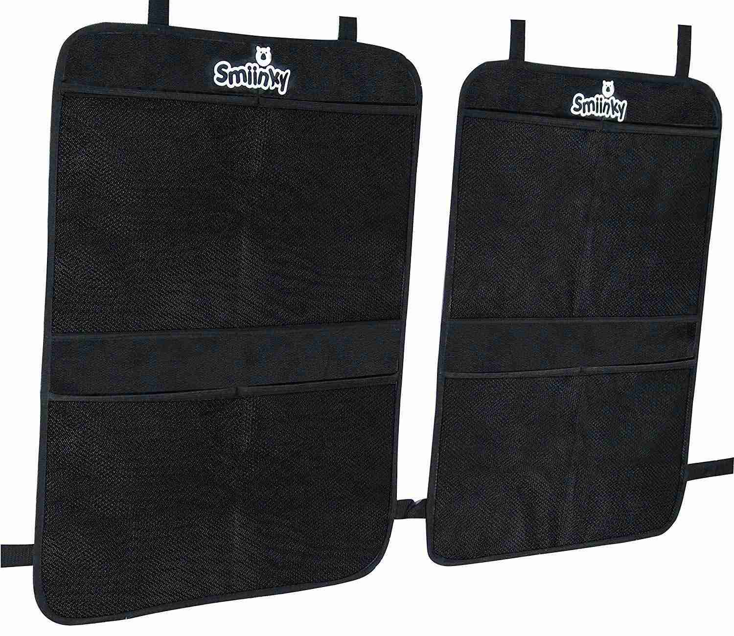 OMIRA Mats Plus 2 Extra Large Organizer Pockets - Premium Backseat Protector for Cars, SUVs, Minivans, and Trucks