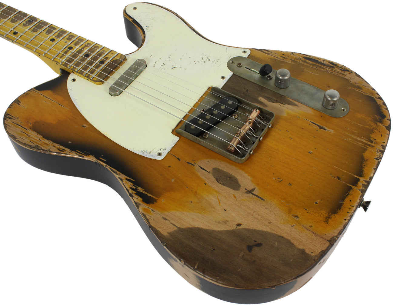 Nash T-57 Guitar, 2-Tone Sunburst, Boat Neck, Extra Heavy Aging