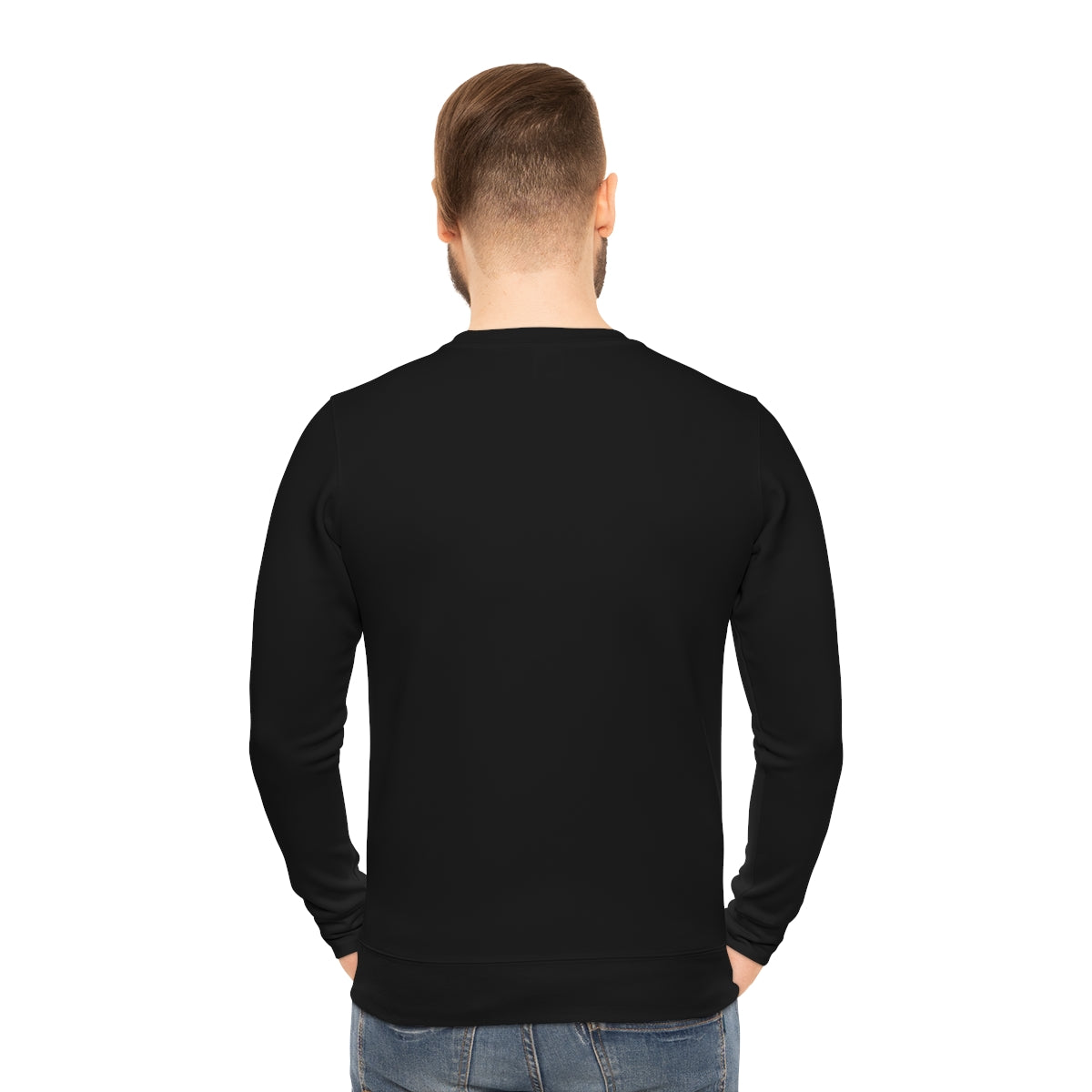 Black Lightweight Men's Sweatshirt - Breathable & Soft