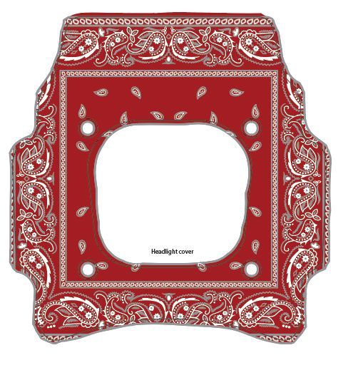 Front Headlight Plate Replica Decal for Super73 Rx / Adventure Series