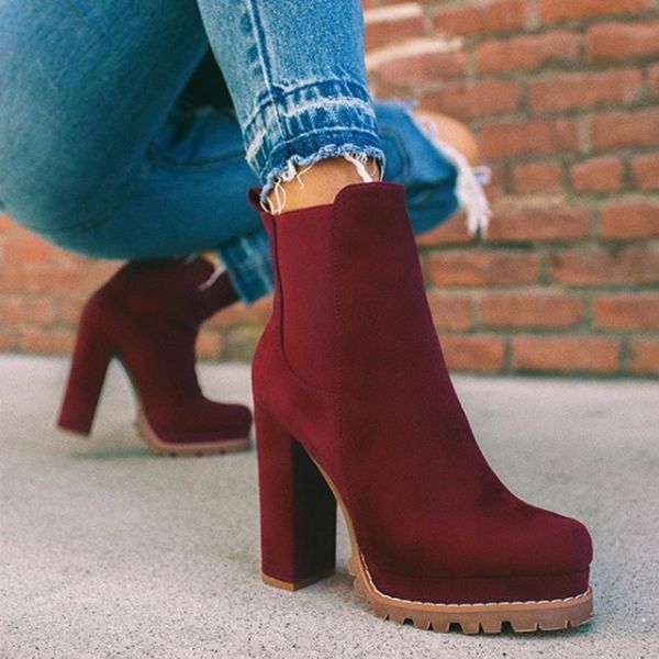 Corashoes Fall Winter High Heel Comfy Boots