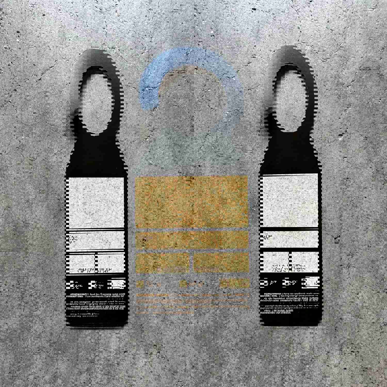 Black on Kraft Growler Tags with Government Health Warning