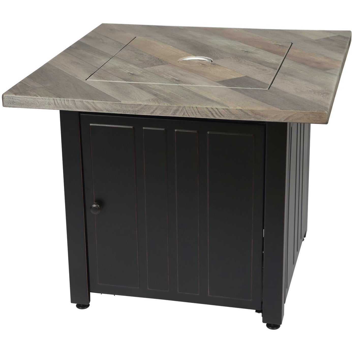 Endless Summer The Harper, 30 Square Gas Outdoor Fire Pit with Printed Cement Resin Mantel GAD15299ES