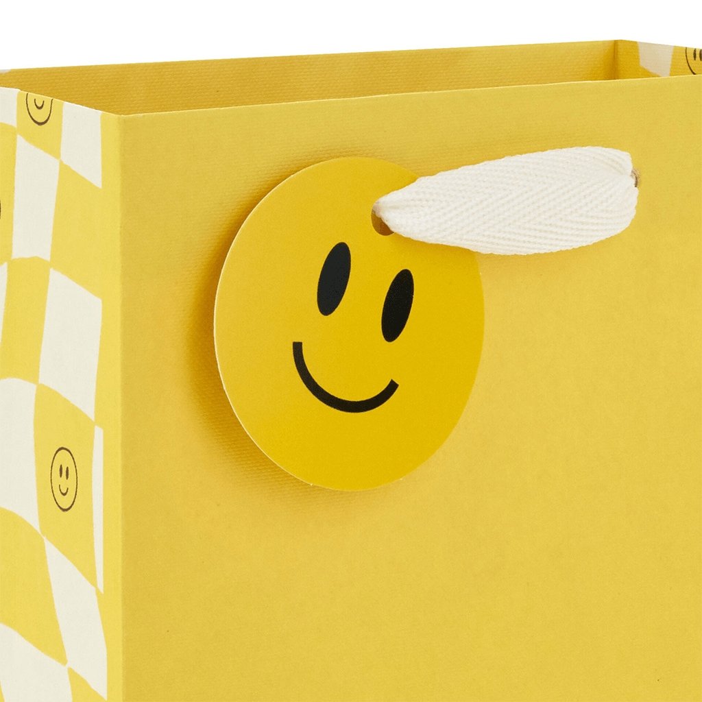 Hallmark Happy Day Small Gift Bag with Smiley Face Tag