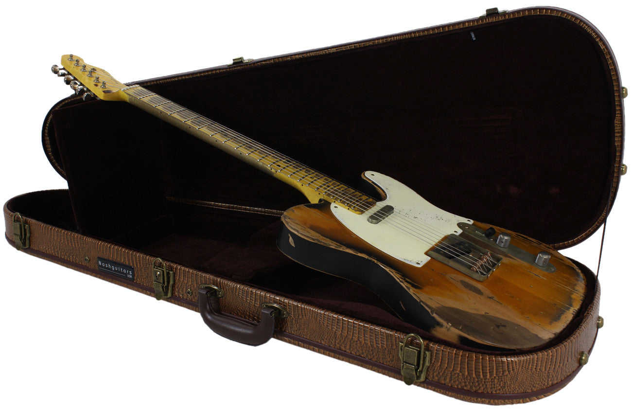 Nash T-57 Guitar, 2-Tone Sunburst, Boat Neck, Extra Heavy Aging