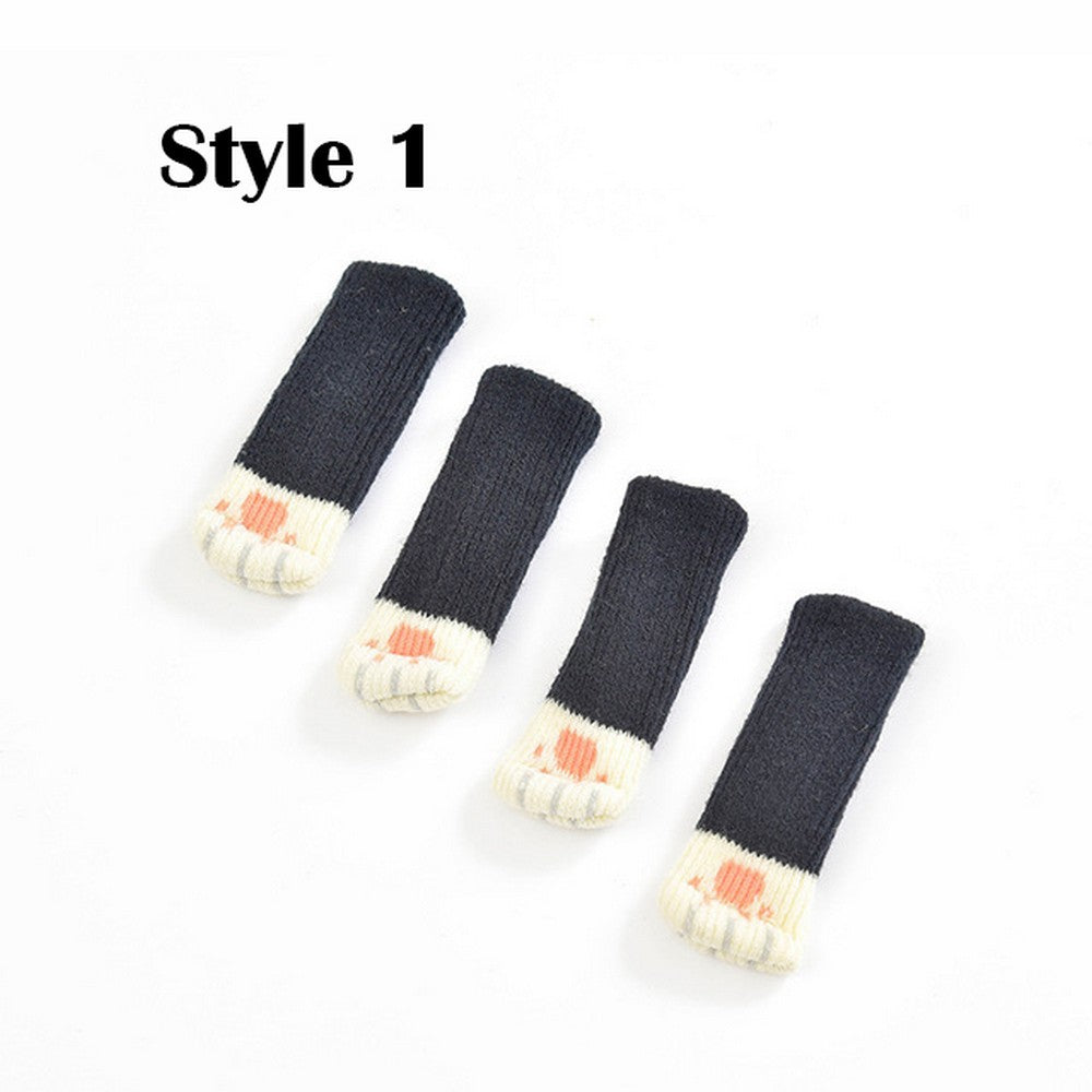 32PCS Cat Paw Design Chair Socks - Furniture Leg Protectors for Cat Lovers
