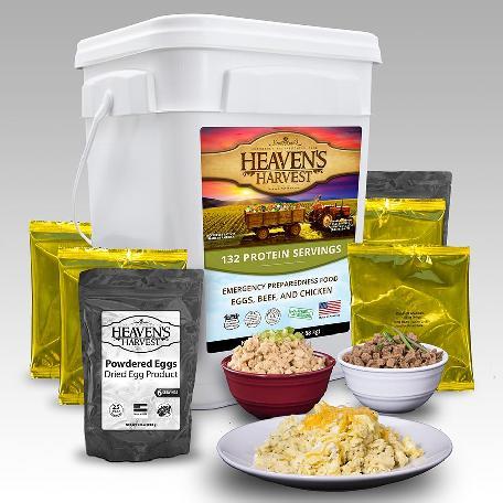 Heavens Harvest Protein Emergency Survival Food - 132 Servings