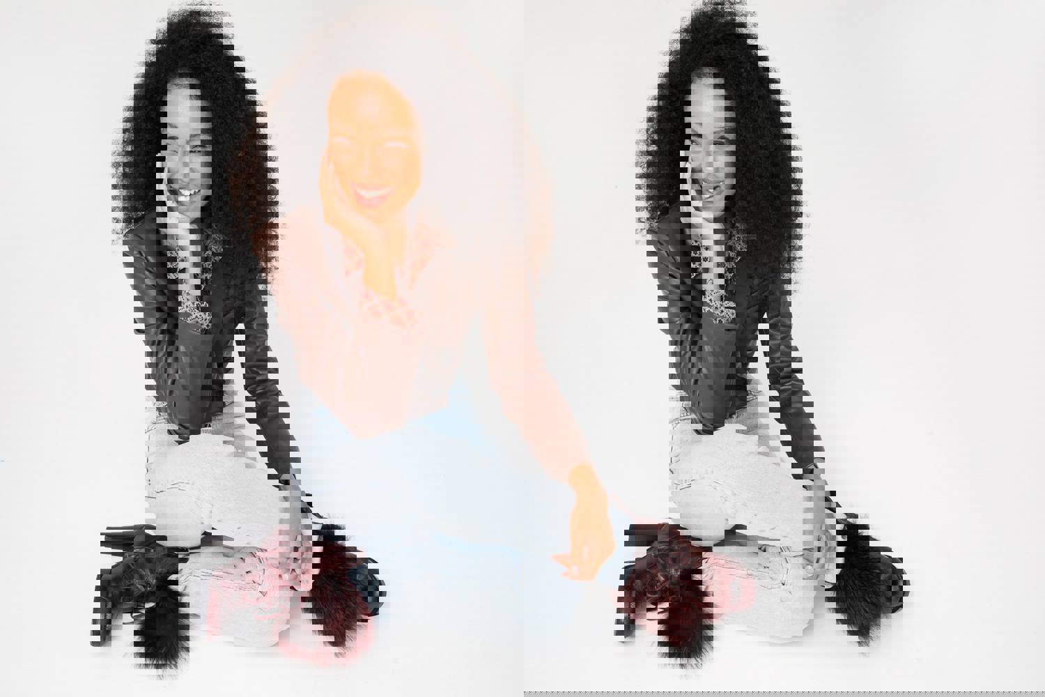 Melo Burgundy Leather Natural Mid Calf Platform Heel Women Boot