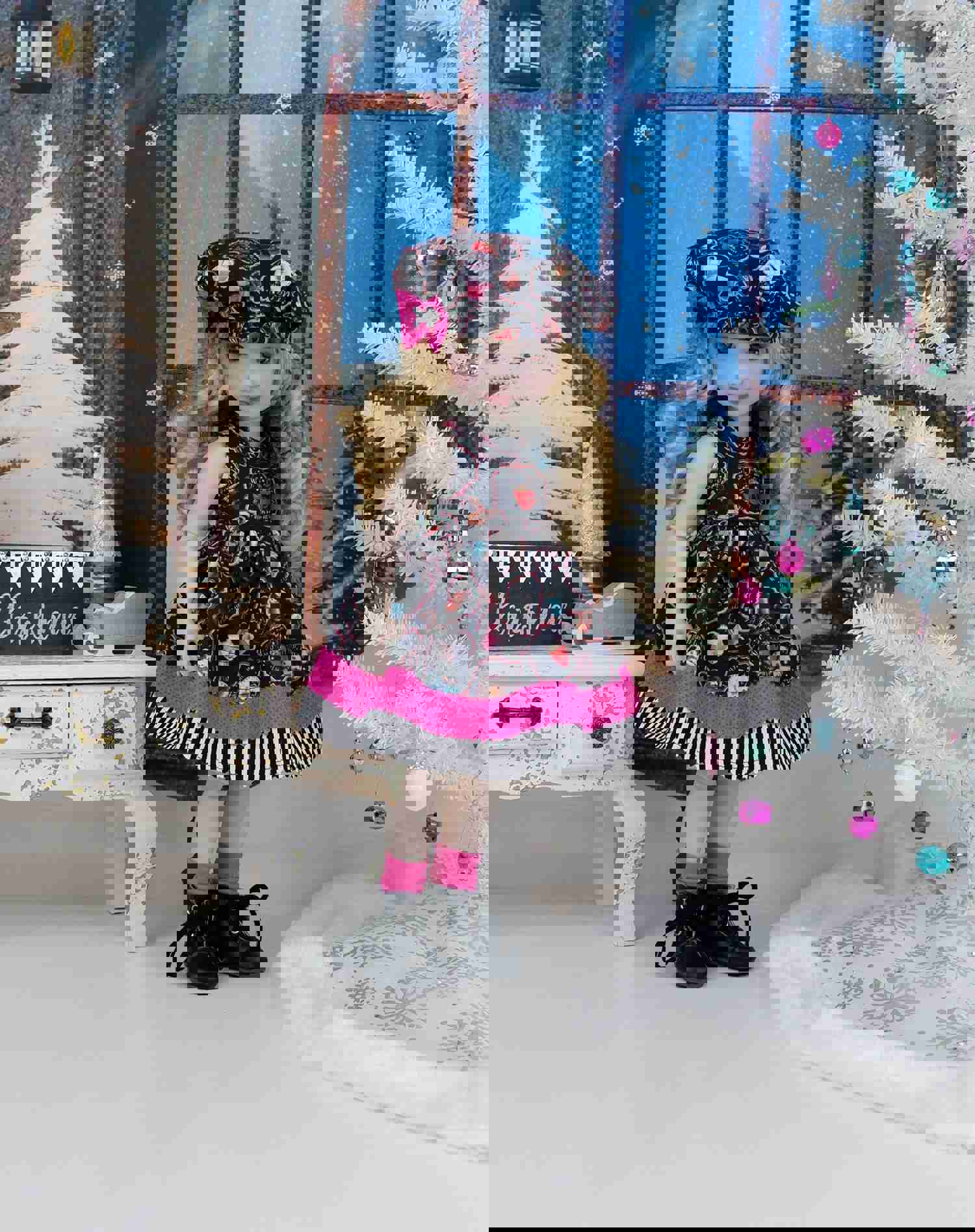 Festive Cocoa Dress with Boots for Ruby Red Fashion Friends Doll