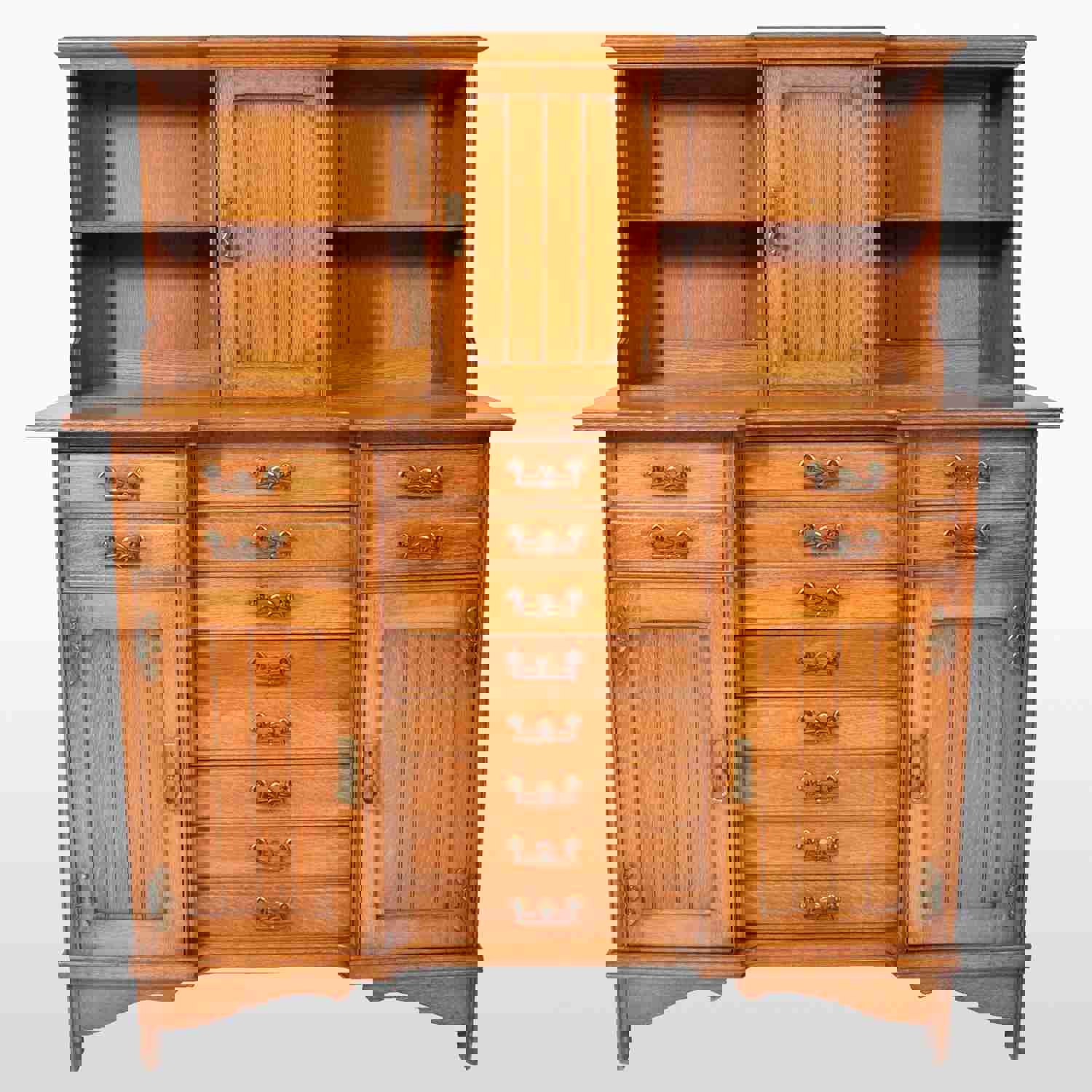 Antique Arts & Crafts Oak Sheet Music Cabinet, Circa 1890