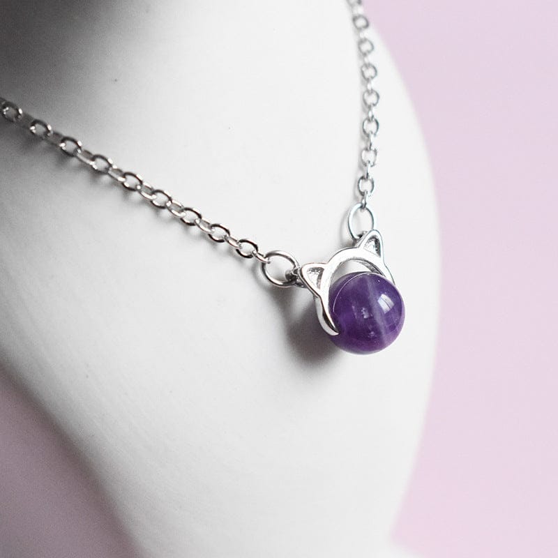 Ladies Silver Bracelet with Amethyst - Elegant Gift for Women