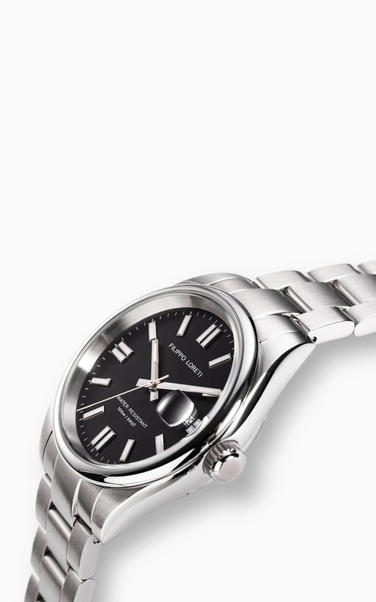 Attache Automatic Steel Black Watch