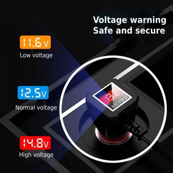3-Port USB Car Charger Adapter for Multiple Devices