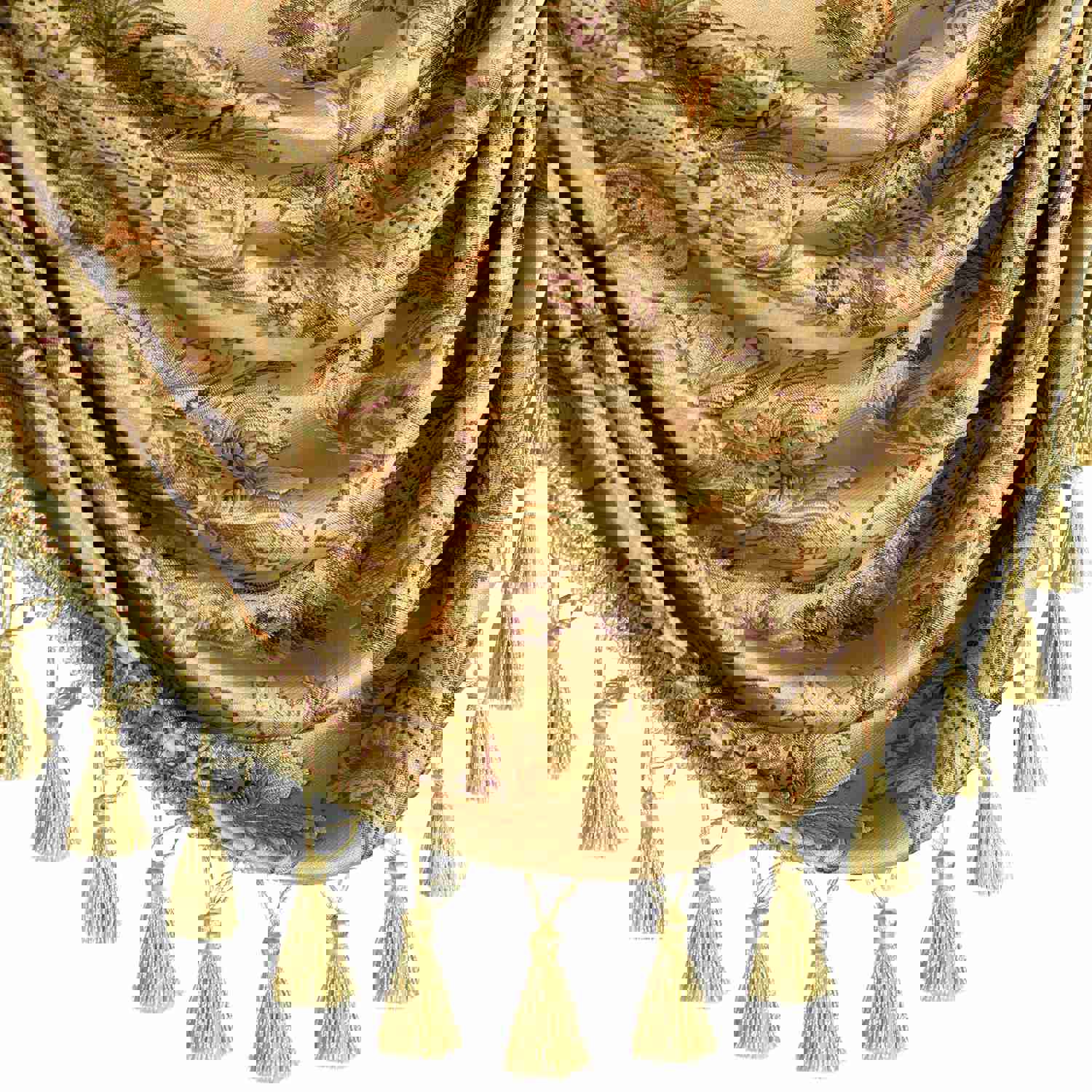 Opulent Swag Valance - Premium Synthetic Fiber Window Decor