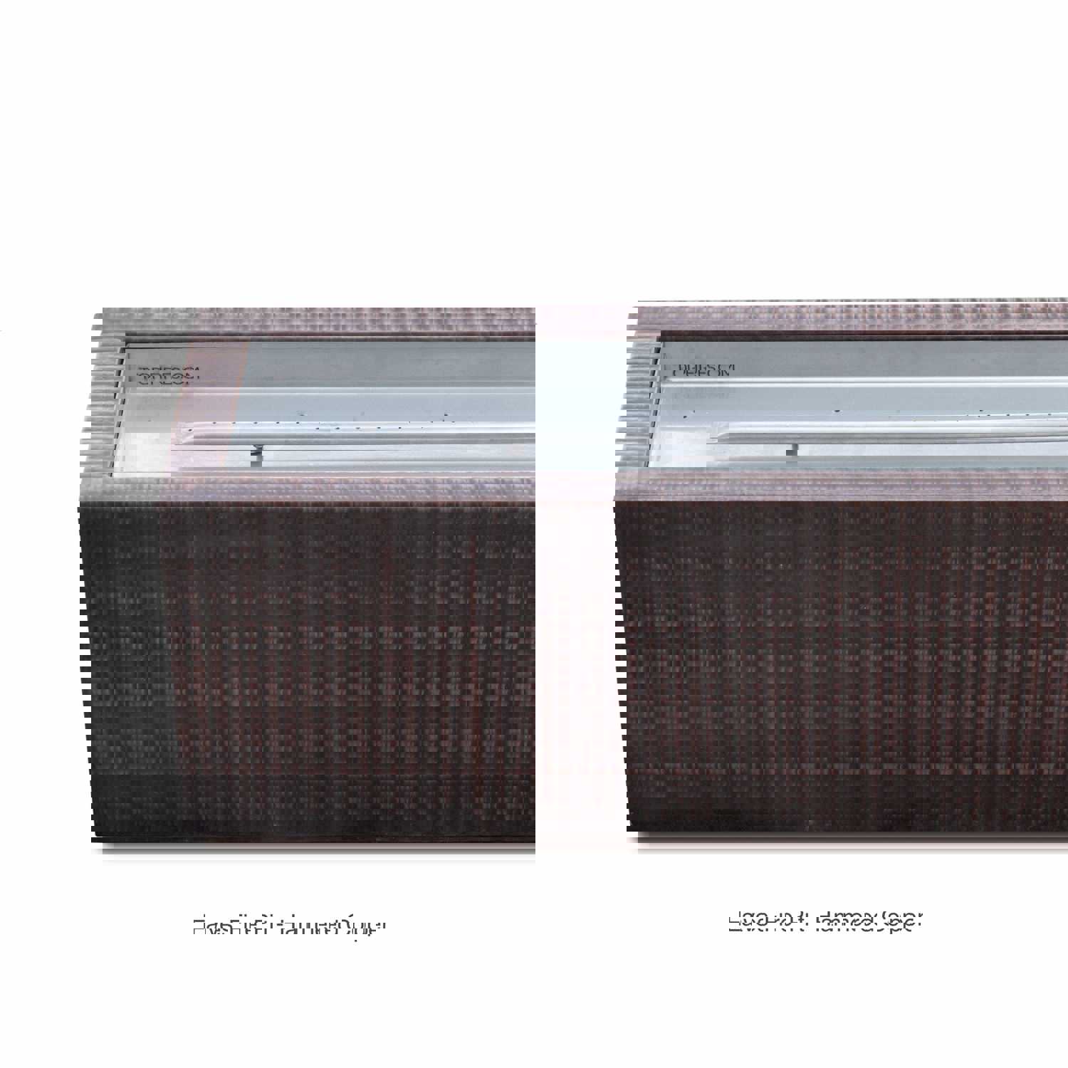 The Outdoor Plus Rectangular Eaves Fire Pit - Metal Collection (48, 60, 72 Inches)