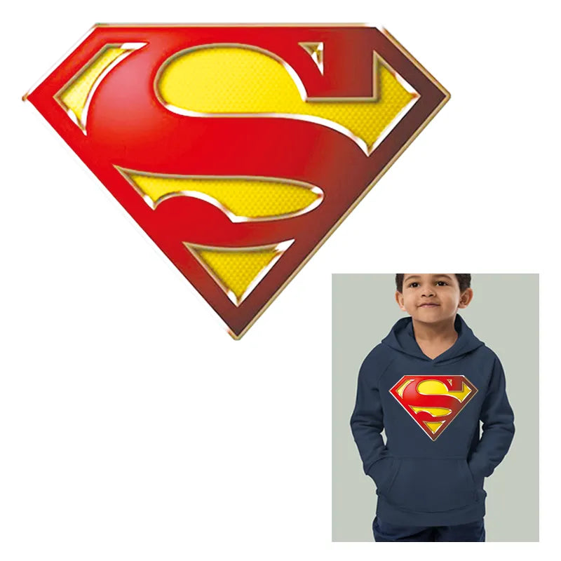 Hot Superman Badge Iron-on Transfers for Clothing Patches