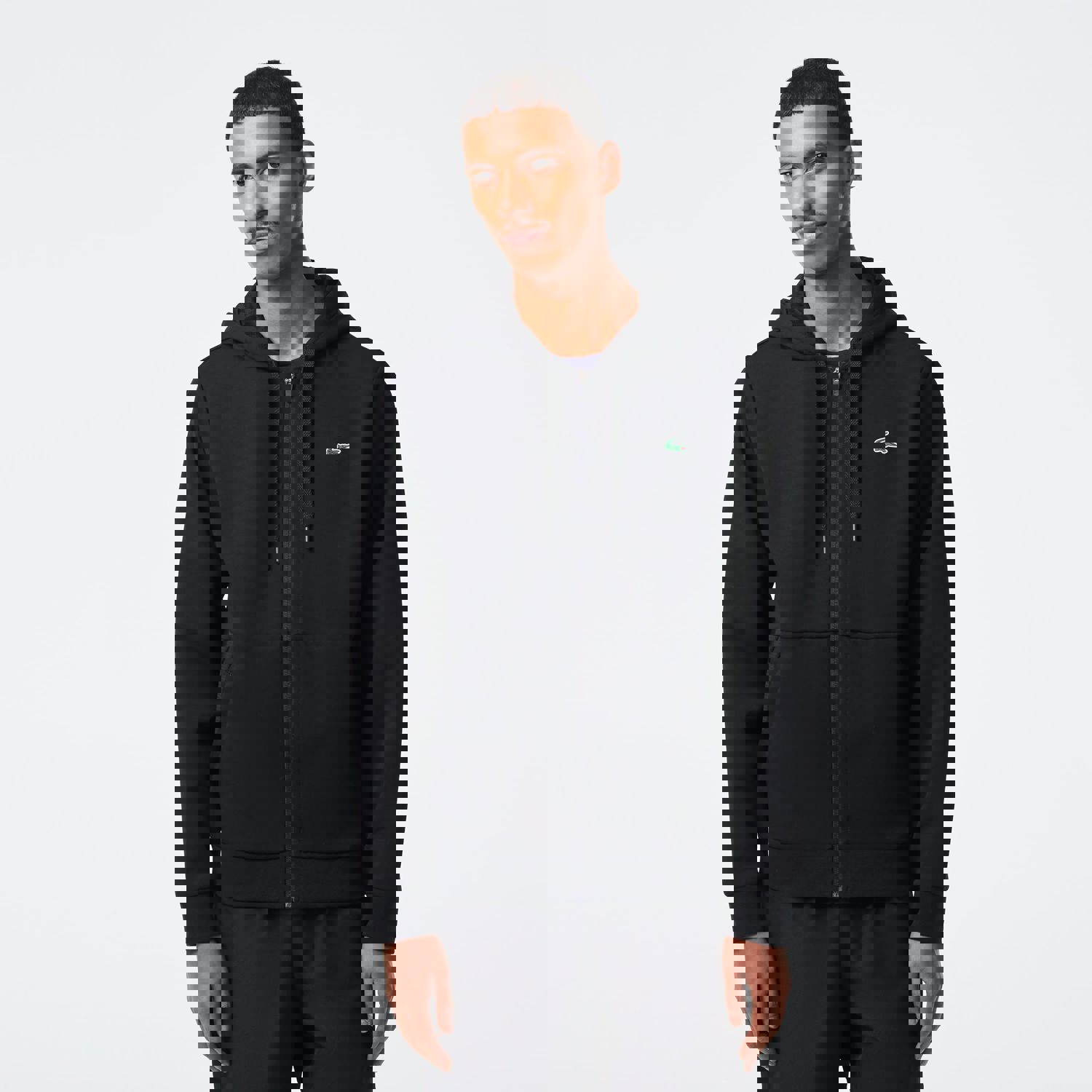 Lacoste Men's Sport Mesh Hoodie - Black or Grey Chine