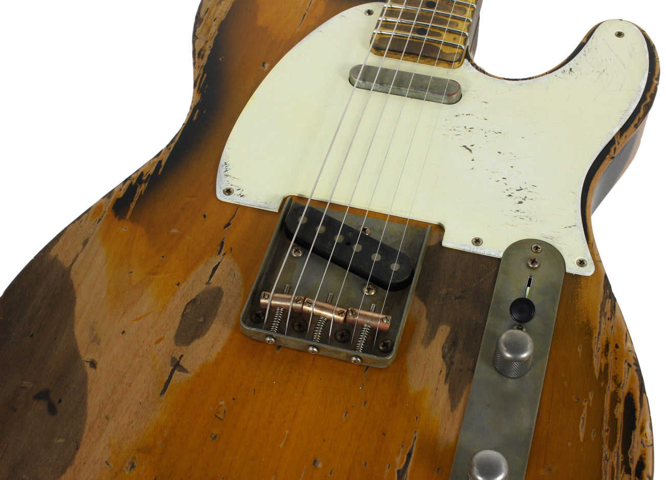 Nash T-57 Guitar, 2-Tone Sunburst, Boat Neck, Extra Heavy Aging
