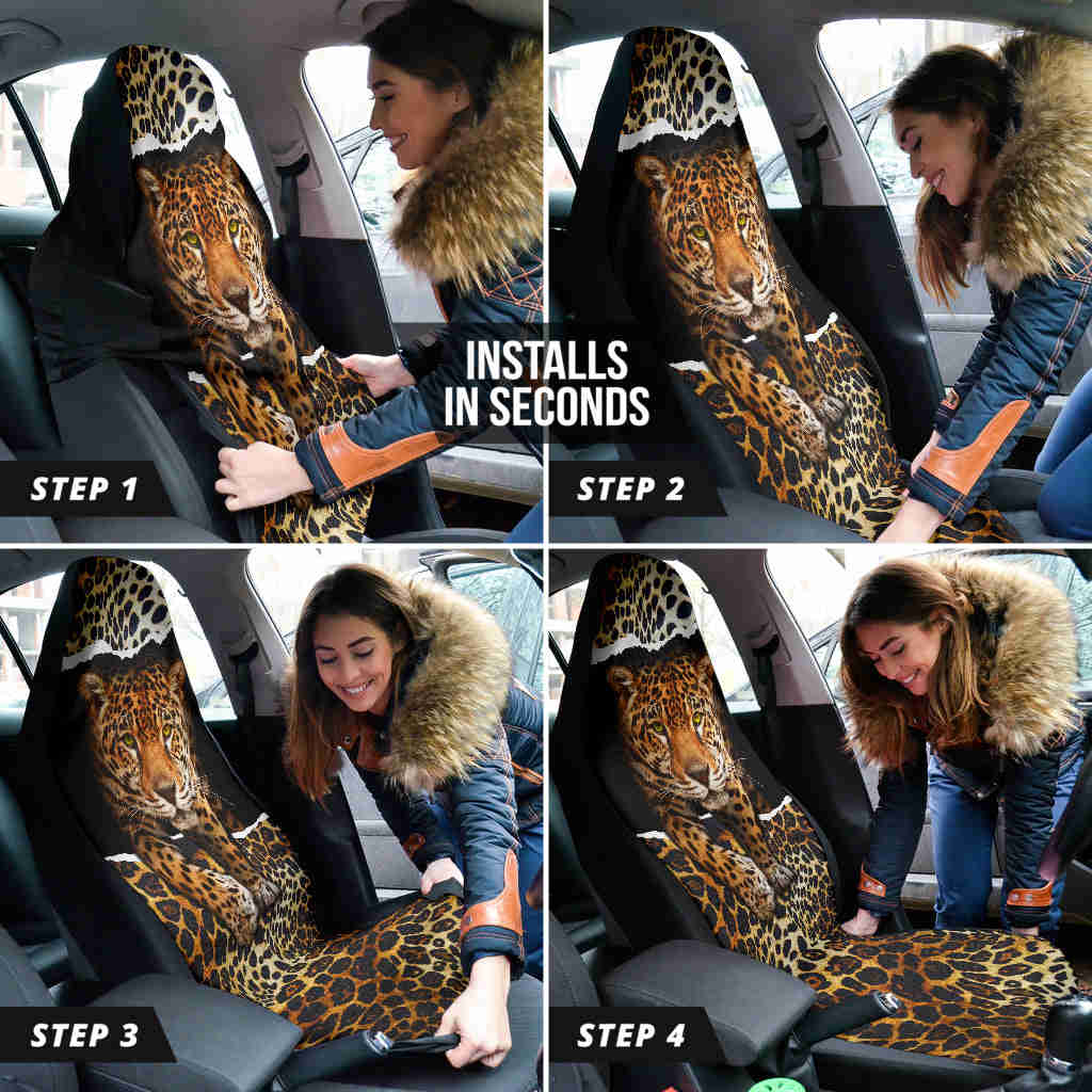 Leopard Wild Car Seat Covers - Premium Custom Fit for Cars and SUVs