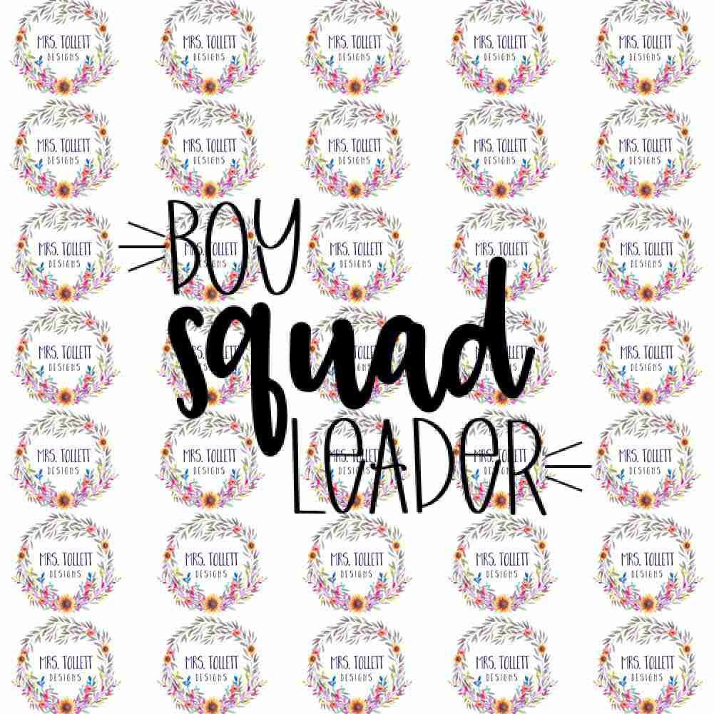 Boy Squad Leader Car Decal for Proud Moms of Boys