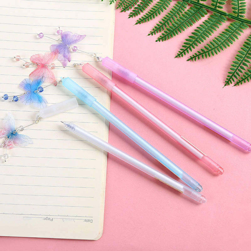 Butterfly Pendant Pen - Cute Detachable Gel Pen Set for Girls