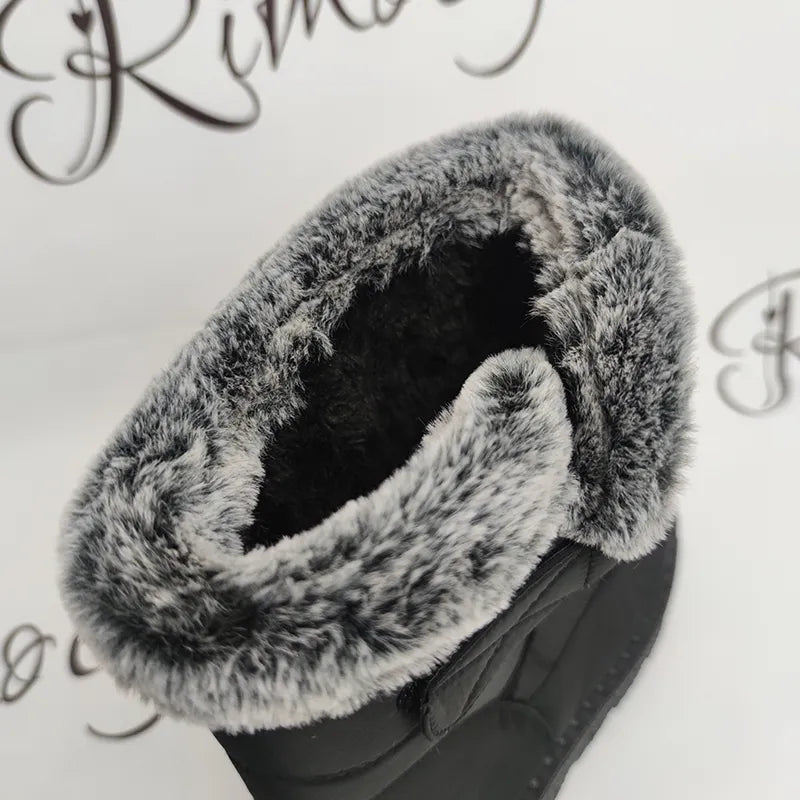 New Ladies Faux Fur Waterproof Winter Boots - Warm Plush Snow Boots