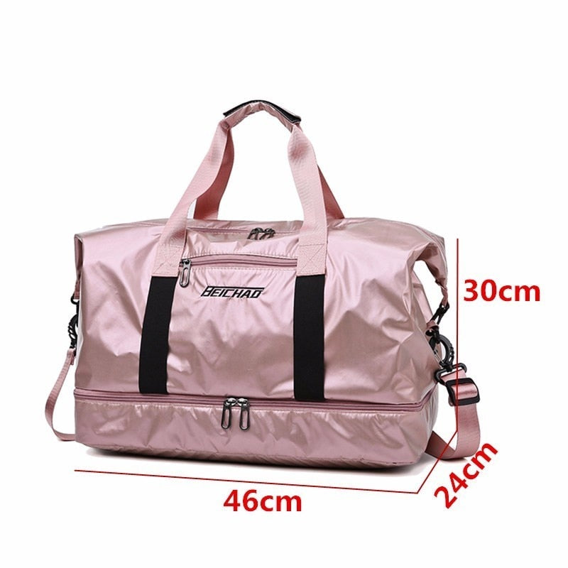 Lkblock Large Capacity Travel Duffle Bag for Women and Men - Fashionable & Multifunctional