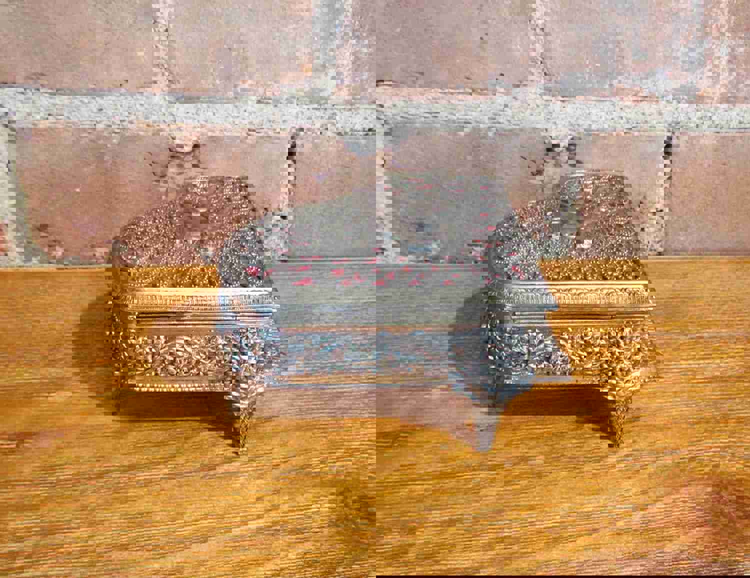 Vintage Silver Piano Jewelry Box Music Somewhere My Love