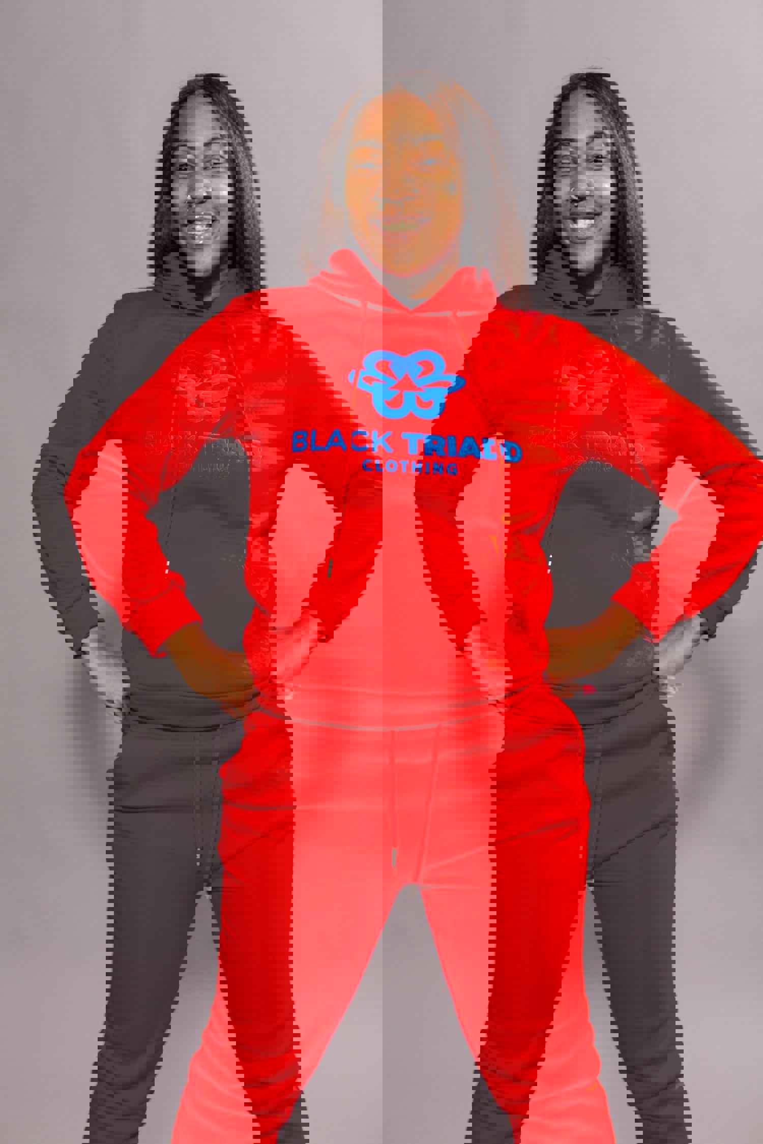 Red BTC Women's Gleam Hoodie Set