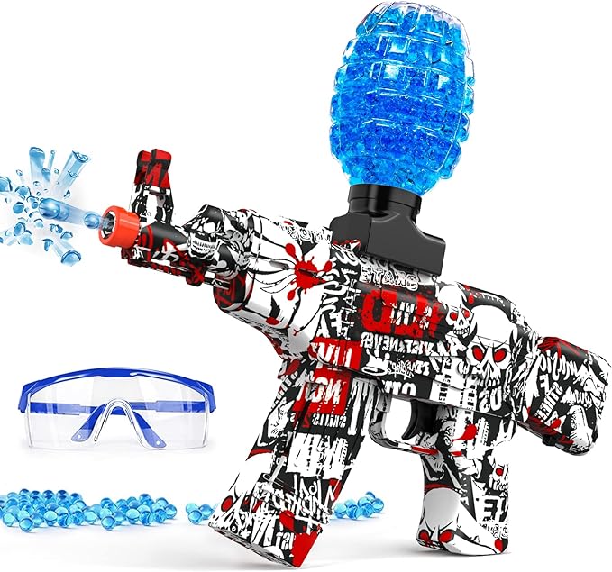 Anstoy Electric Gel Ball Blaster AEG AKM-47 Splatter Ball Gun for Outdoor Team Games