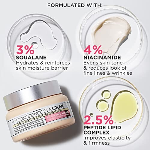 IT Cosmetics Radiance Boosting Best Sellers Skincare Gift Set – 3-Piece Set with Anti-Aging Peptide Eye Cream, Hydrating Face Moisturizer & Facial Cleanser – Vegan Kit with Travel Sizes
