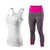 Yuerlian Women's Yoga Gym Training Set - Sleeveless Cropped Top & 3/4 Leggings