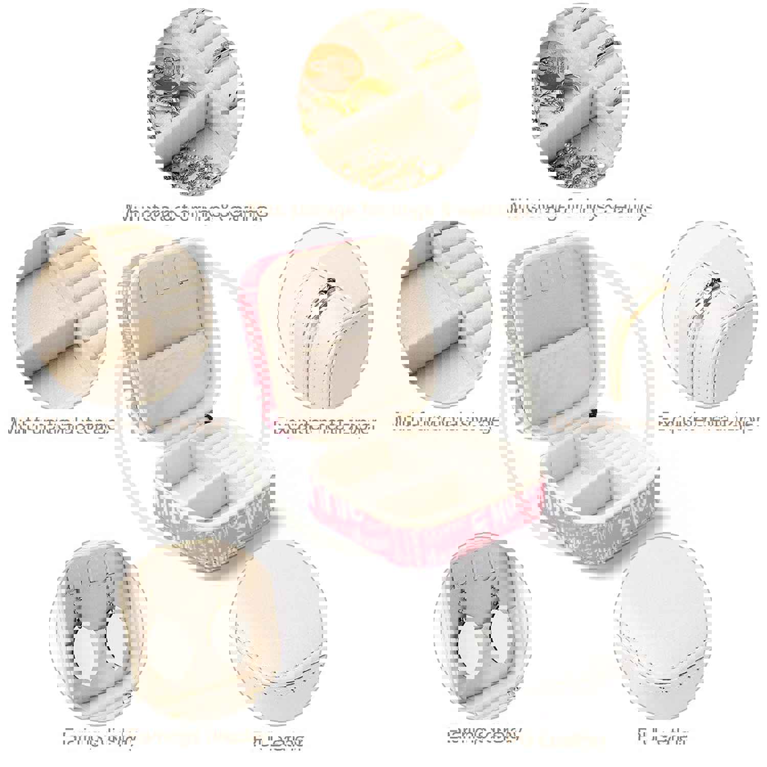 Custom Name Travel Jewelry Case - Bridesmaid Jewelry Box & Bridal Party Gift