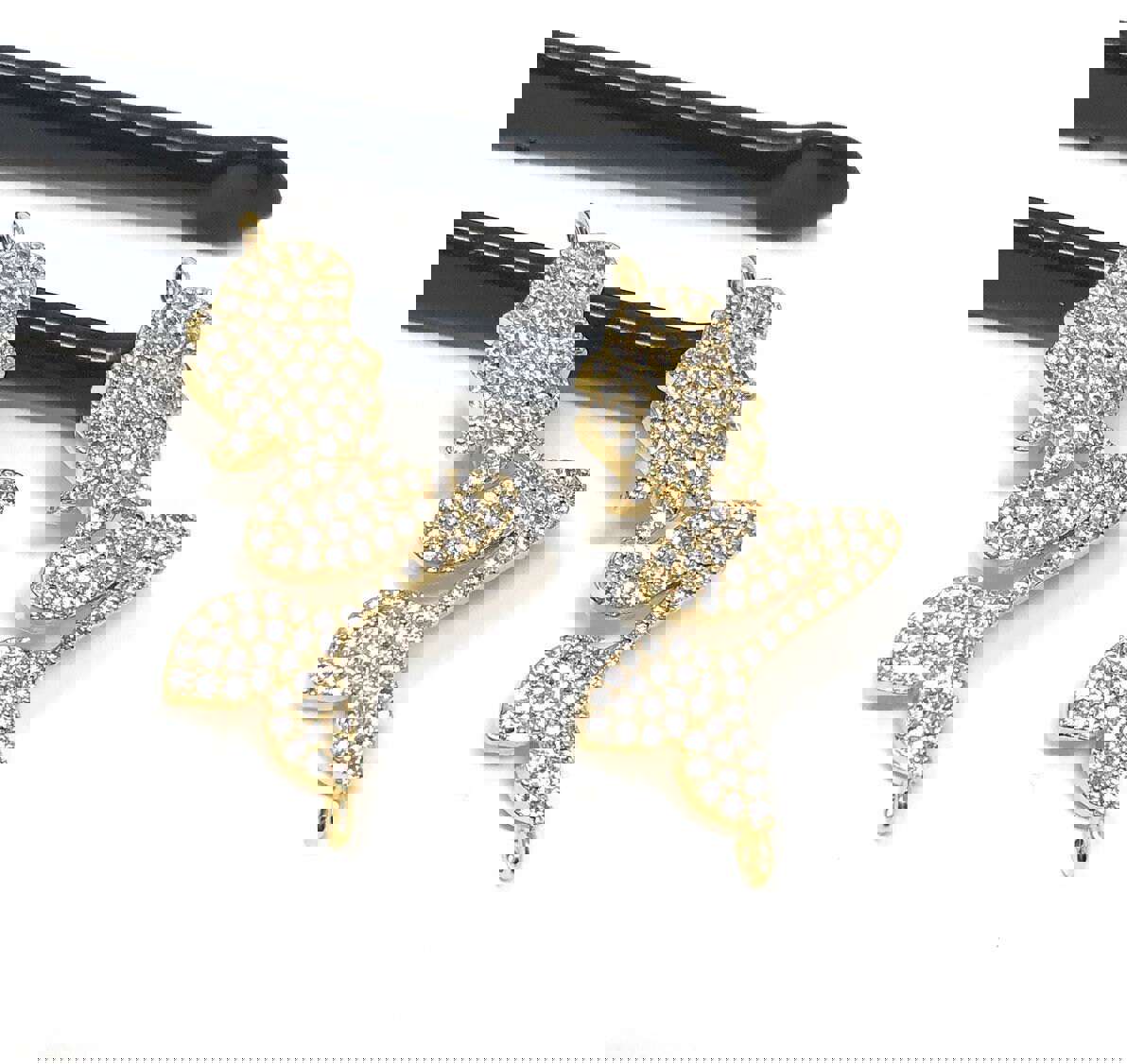 CZ Micro Pave Mermaid Connector Link - Gold Plated Jewelry Finding for DIY Jewelry Making