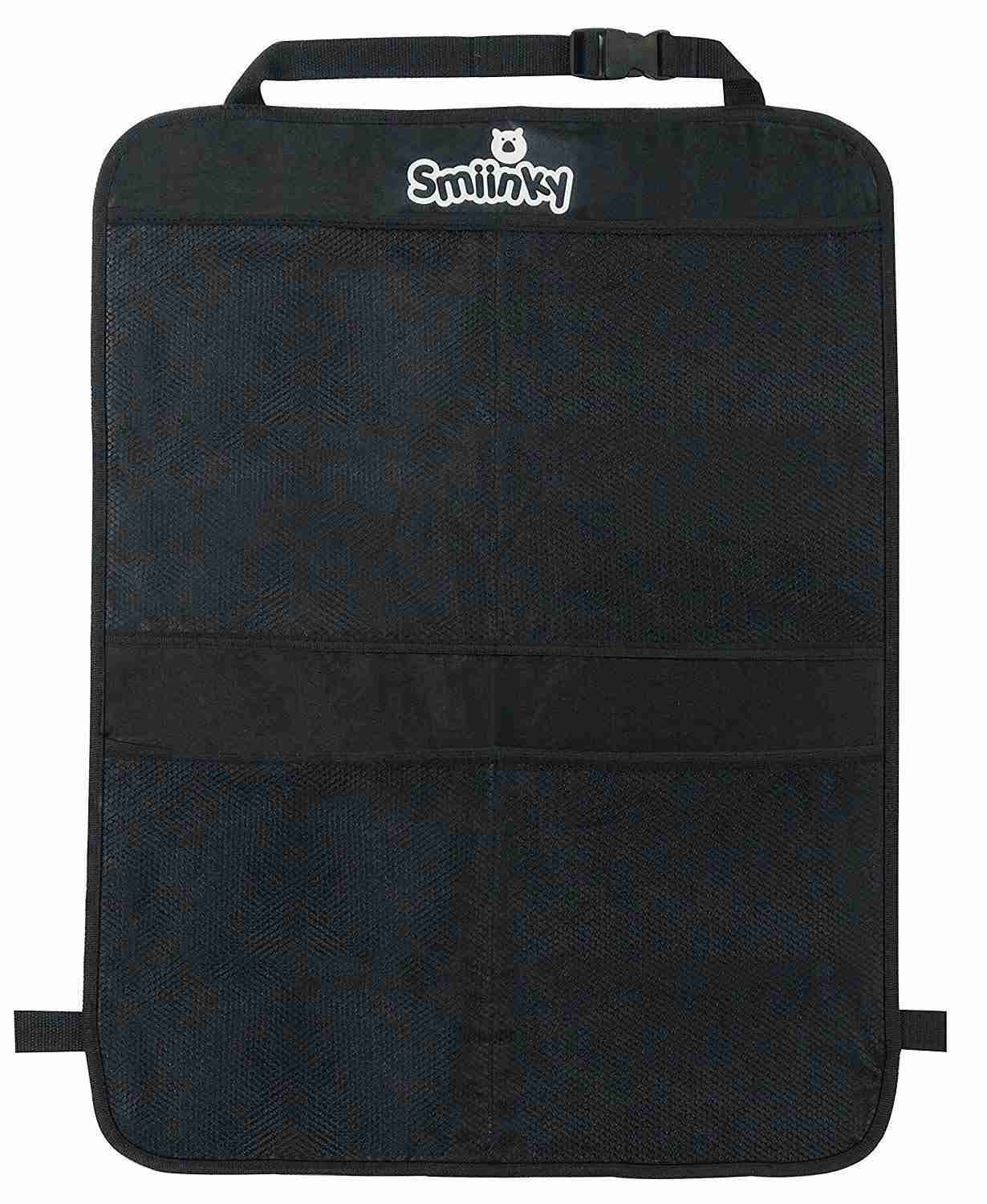 OMIRA Mats Plus 2 Extra Large Organizer Pockets - Premium Backseat Protector for Cars, SUVs, Minivans, and Trucks