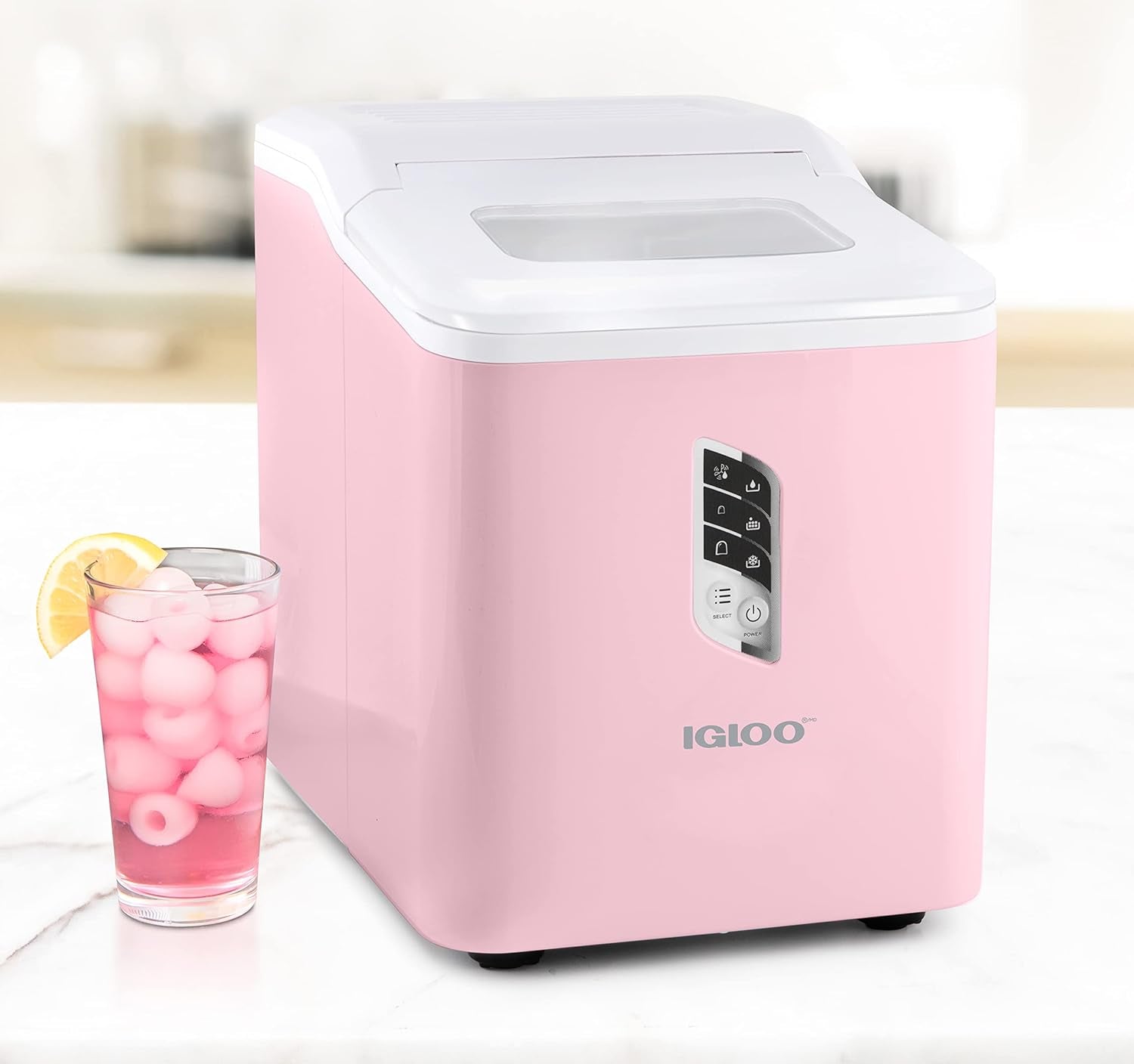 Automatic Ice Maker with Self-Cleaning Function, 26 lbs/24H, 9 Ice Cubes in 7 Mins, LED Panel