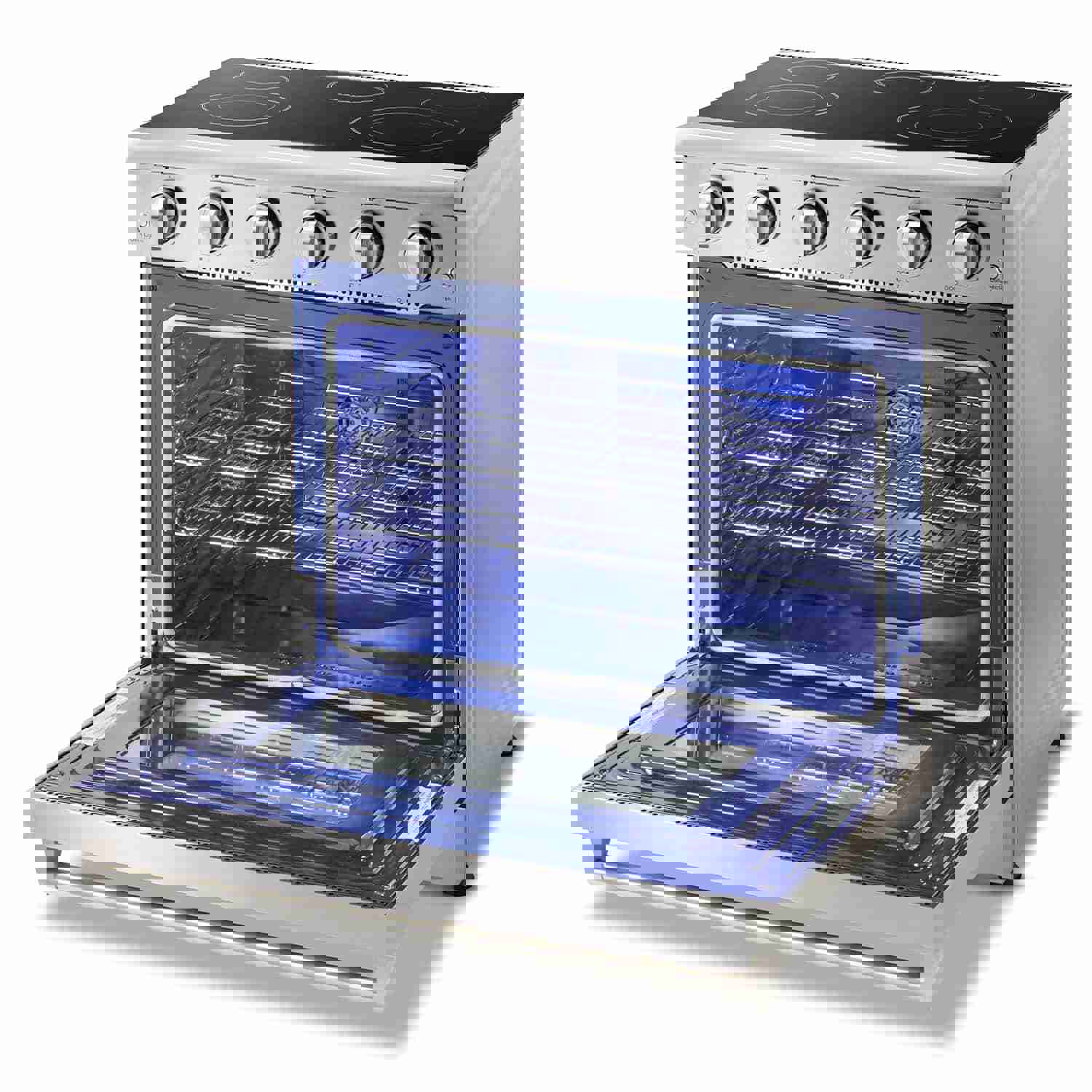 Thor Kitchen 5-Piece Stainless Steel Appliance Package - Electric Range, French Door Refrigerator, Dishwasher, Range Hood & Wine Cooler