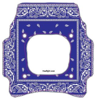 Front Headlight Plate Replica Decal for Super73 Rx / Adventure Series