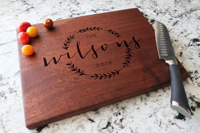 First Anniversary Personalised Cutting Board Gift - Handmade, Sustainable Hardwood