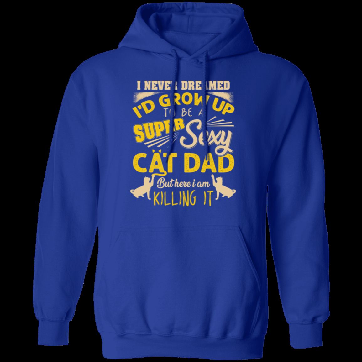SEXY CAT DAD Pullover Hoodie 8 oz