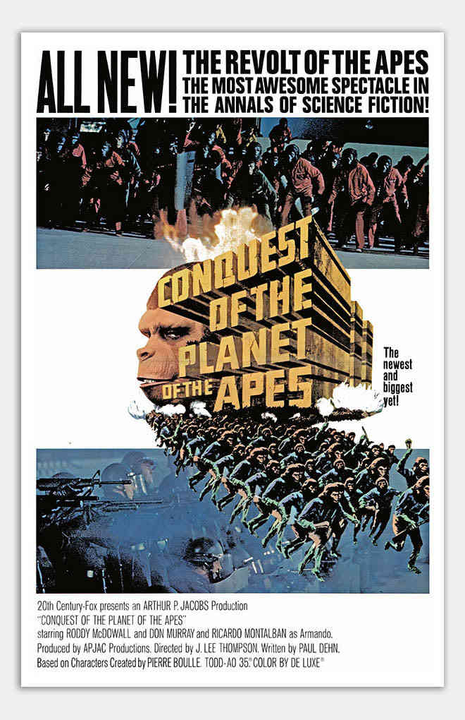 Conquest Of The Planet Of The Apes - 11 x 17 Movie Poster (1972 Reprint)