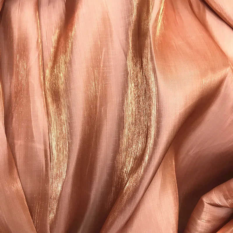 3/5/10m Glossy Silk Gradient Fabric - Shiny Polyester Holographic Dress Material