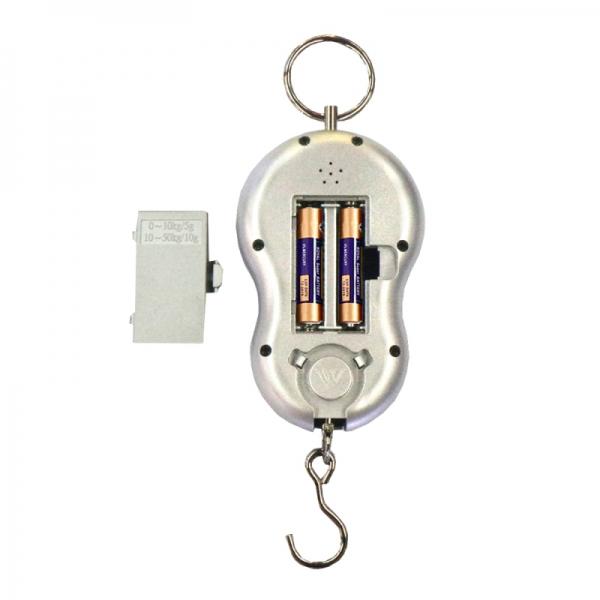 50kg/10g Portable Electronic Scale with Hook for Fishing and Household Use - Silver